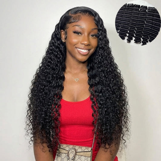 Deep wave Bundle Virgin Human Hair Natural Color