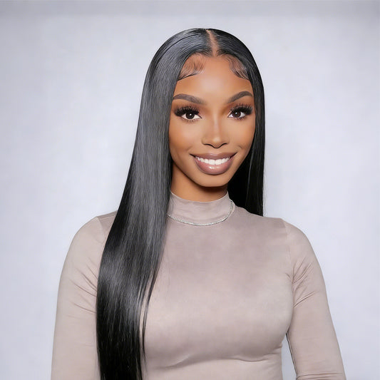 Straight 13x4 Transparent/HD Lace Full Frontal Natural Color Wig