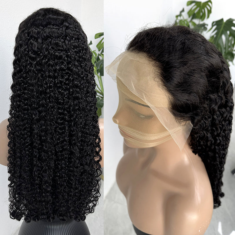 Burmese Curly 13x4 Transparent/HD Lace Full Frontal Natural Color Wig