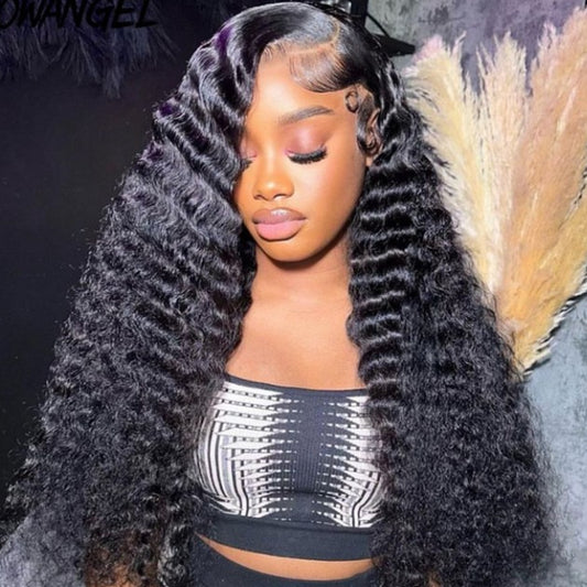 Deep Wave 13x4 Transparent/HD Lace Full Frontal Natural Color Wig