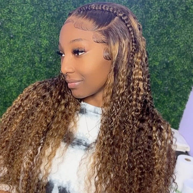 Burmese curly Bundle Virgin Human Hair 4-27 High light Color