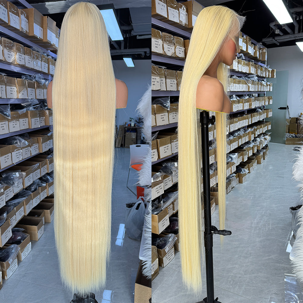 50 Inch 13X6 Full Frontal HD Lace 613# Straight Wig 250% Density
