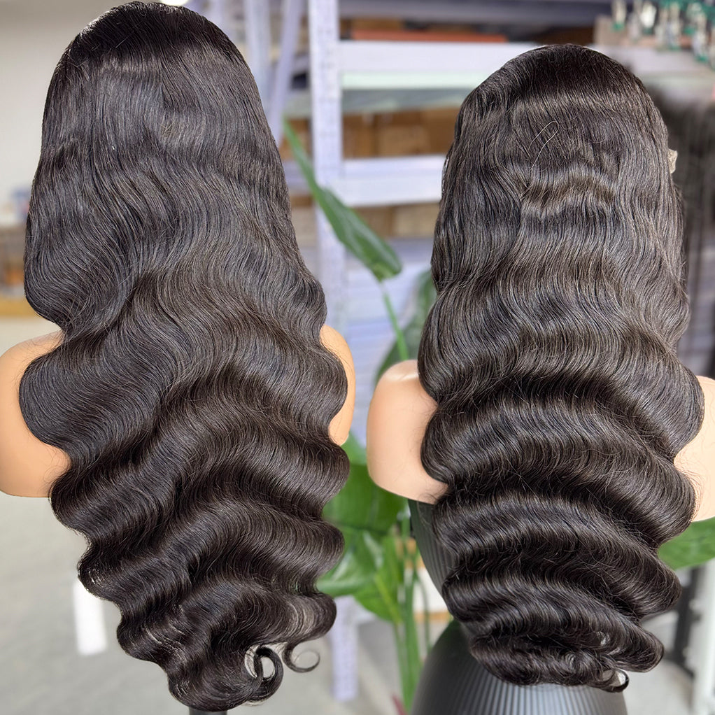 Body Wave 13x4 Transparent/HD Lace Full Frontal Natural Color Wig