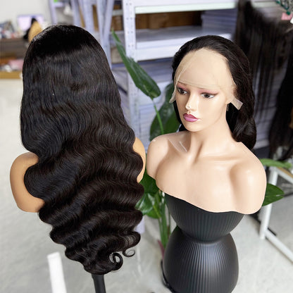 Body Wave 13x4 Transparent/HD Lace Full Frontal Natural Color Wig
