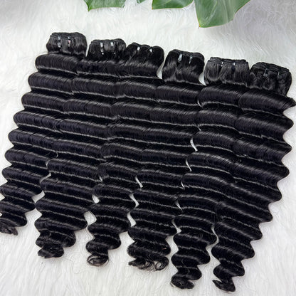 Deep wave Bundle Virgin Human Hair Natural Color