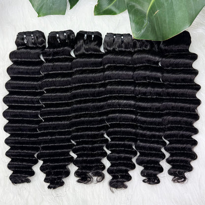 Deep wave Bundle Virgin Human Hair Natural Color