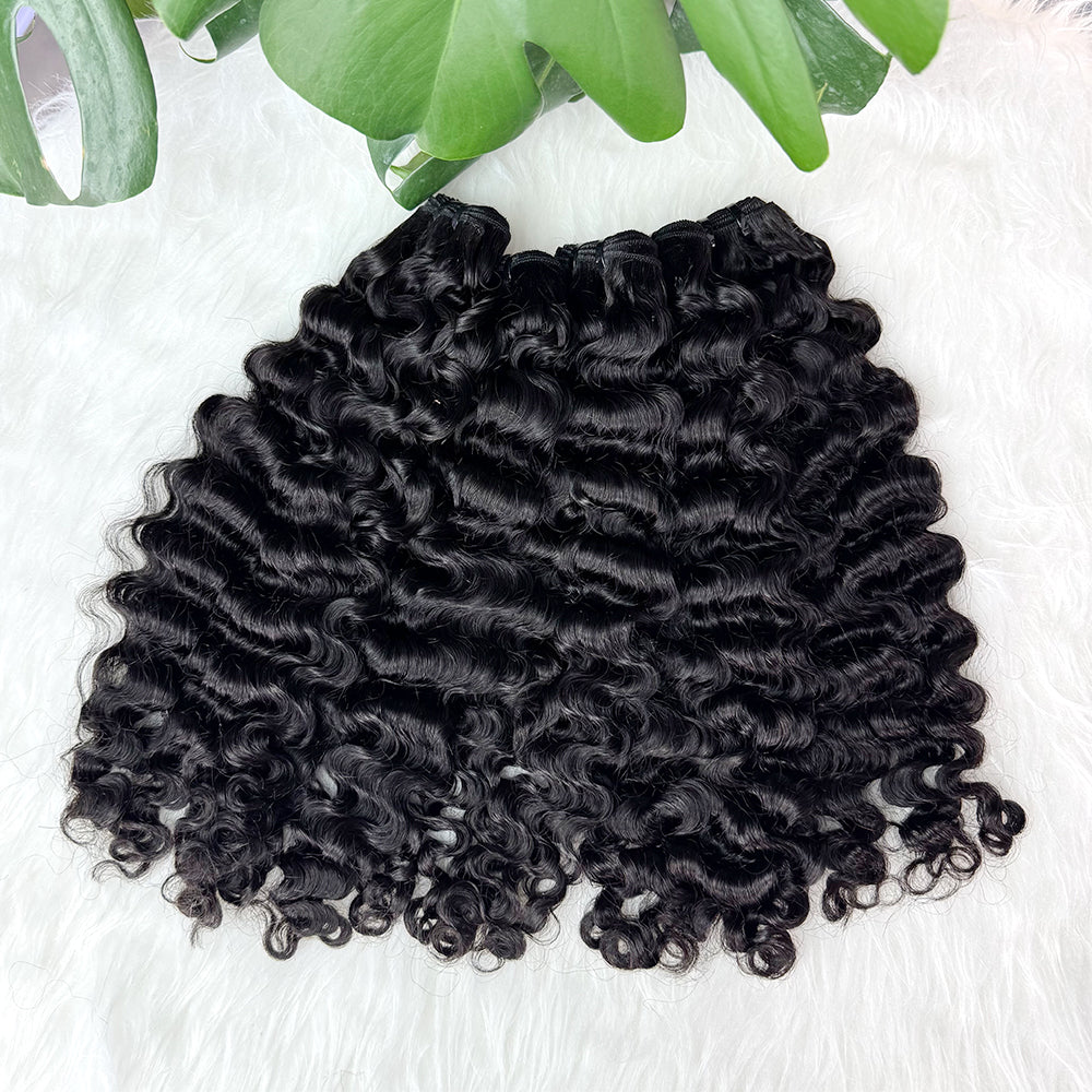 Indian Curly Bundle Virgin Human Hair Natural Color