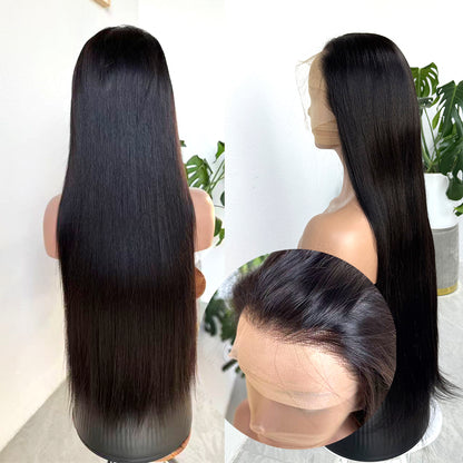 Straight 13x4 Transparent/HD Lace Full Frontal Natural Color Wig