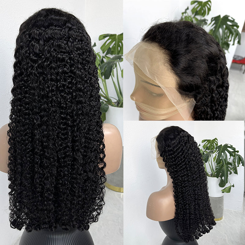 Burmese Curly 13x4 Transparent/HD Lace Full Frontal Natural Color Wig