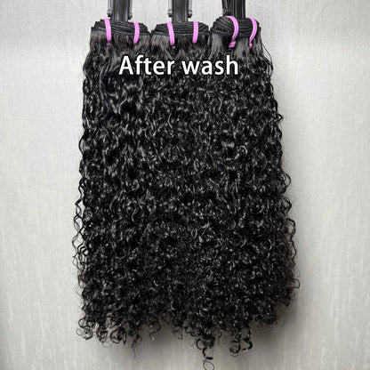 Pixie Curly Bundle Virgin Human Hair Natural Color