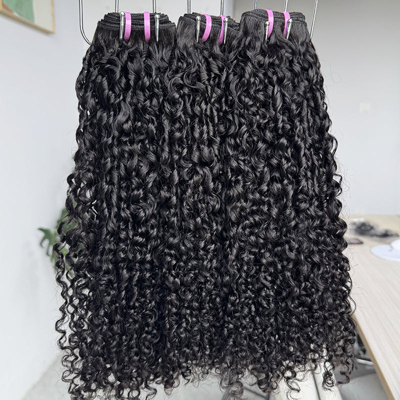 Pixie Curly Bundle Virgin Human Hair Natural Color